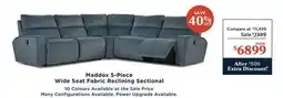 La Z Boy Maddox 5-Piece Wide Seat Fabric Reclining Sectional offer