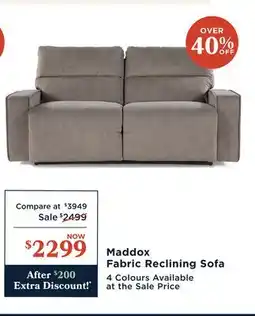 La Z Boy Maddox Fabric Reclining Sofa offer