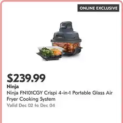 Shoppers Drug Mart Ninja FN101CGY Crispi 4-in-1 Portable Glass Air Fryer Cooking System offer