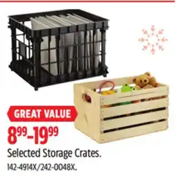 Canadian Tire TYPE A Selected Storage Crates offer
