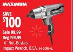 Canadian Tire MAXIMUM 1⁄2˝ Nut-Busting Impact Wrench, 8.5A offer