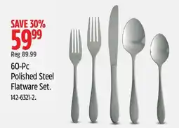 Canadian Tire MASTER CHEF 60-Pc Polished Steel Flatware Set offer