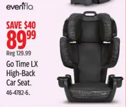 Canadian Tire evenflo Go Time LX High-Back Car Seat offer