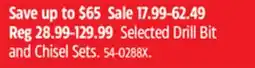 Canadian Tire MAXIMUM Selected Drill Bit and Chisel Sets offer