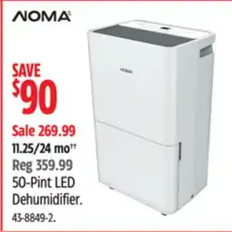 Canadian Tire Noma 50-Pint LED Dehumidifier offer