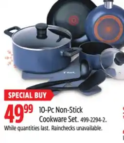 Canadian Tire T-Fal 10-Pc Non-Stick Cookware Set offer
