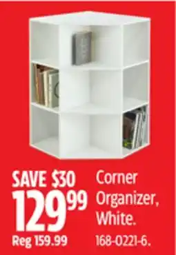 Canadian Tire For Living Corner Organizer, White offer