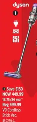Canadian Tire V9 Cordless Stick Vac offer