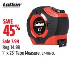 Canadian Tire Lufkin 1˝ x 25´ Tape Measure offer