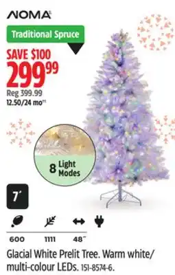 Canadian Tire NOMA Glacial White Prelit Tree offer