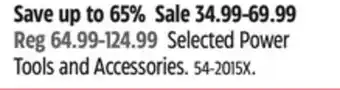 Canadian Tire Selected Power Tools and Accessories offer