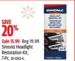 Canadian Tire Simoniz Headlight Restoration Kit offer