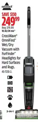 Canadian Tire CrossWave OmniFind Wet/Dry Vacuum with FurFinder Headlights for Hard Surfaces and Rugs offer