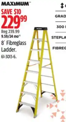 Canadian Tire MAXIMUM 8´ Fibreglass Ladder offer