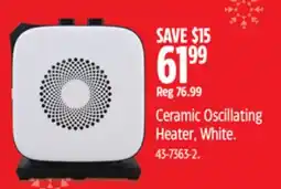 Canadian Tire Ceramic Oscillating Heater offer