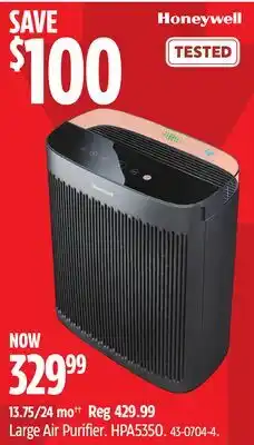 Canadian Tire HONEYWELL Large Air Purifier offer