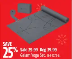 Canadian Tire Gaiam Yoga Set offer