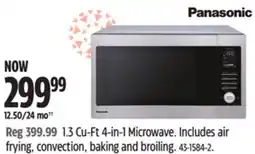 Canadian Tire Panasonic 1.3 Cu-Ft 4-in-1 Microwave offer
