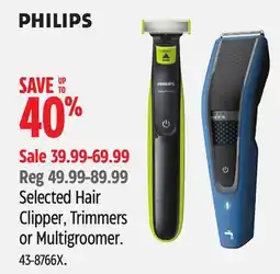 Canadian Tire Philips Selected Hair Clipper, Trimmers or Multigroomer offer