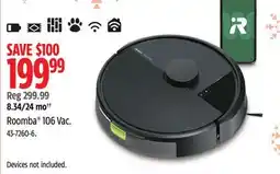 Canadian Tire Roomba 106 Vac offer