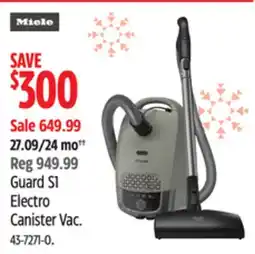 Canadian Tire Miele Guard S1 Electro Canister Vac offer