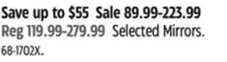 Canadian Tire Selected Mirrors offer