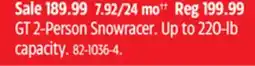 Canadian Tire Stiga GT 2-Person Snowracer offer