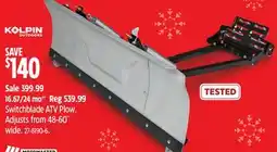 Canadian Tire Kolpin Switchblade ATV Plow.Adjusts from 48-60˝ wide offer