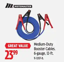 Canadian Tire MotoMaster Medium-Duty Booster Cables. 6-gauge, 12-ft offer