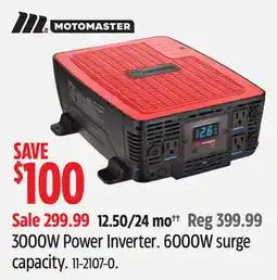 Canadian Tire MotoMaster 3000W Power Inverter offer
