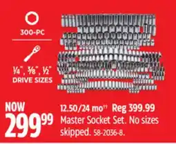 Canadian Tire MAXIMUM Master Socket Set offer