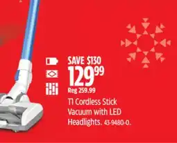Canadian Tire Tineco T1 Cordless Stick Vacuum with LED Headlights offer