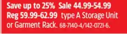 Canadian Tire type A Storage Unit or Garment Rack offer