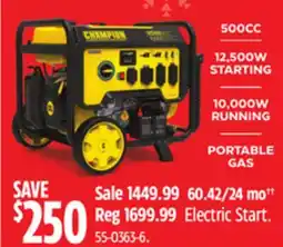 Canadian Tire CHAMPION Electric Start offer