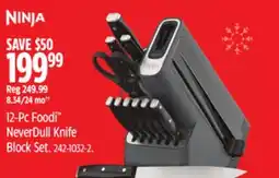 Canadian Tire 12-Pc Foodi NeverDull Knife Block Set offer