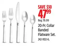 Canadian Tire PADERNO 20-Pc Collar Banded Flatware Set offer