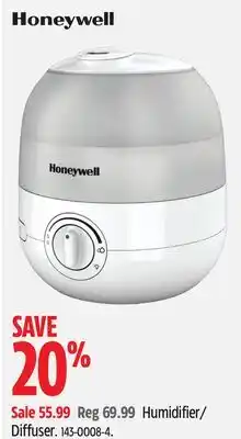 Canadian Tire Honeywell Humidifier/ Diffuser offer