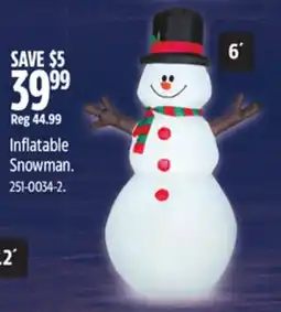 Canadian Tire Inflatable Snowman offer