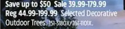 Canadian Tire CANVAS Selected Decorative Outdoor Trees offer