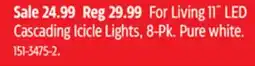 Canadian Tire For Living 11˝ LED Cascading Icicle Lights offer