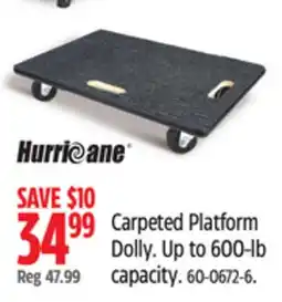 Canadian Tire Hurricane Carpeted Platform Dolly offer