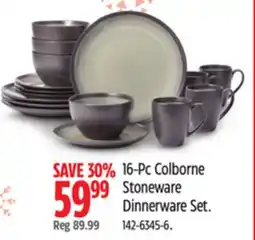 Canadian Tire 16-Pc Colborne Stoneware Dinnerware Set offer