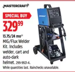 Canadian Tire Mastercraft MIG/Flux Welder Kit offer