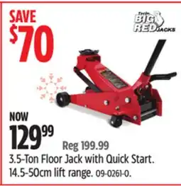 Canadian Tire Torin BIG RED Jacks 3.5-Ton Floor Jack with Quick Start offer