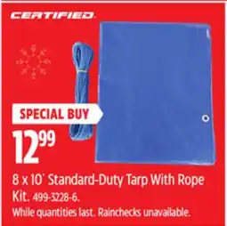 Canadian Tire CERTIFIED 8 x 10´ Standard-Duty Tarp With Rope Kit offer
