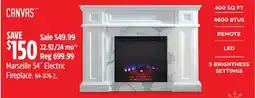 Canadian Tire CANVAS Marseille 54˝ Electric Fireplace offer