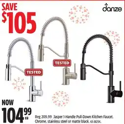 Canadian Tire Danze Jasper 1-Handle Pull-Down Kitchen Faucet offer