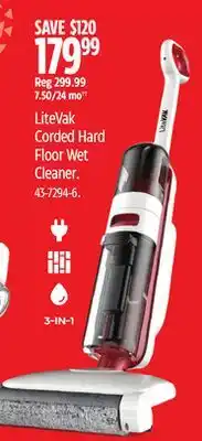 Canadian Tire Tineco LiteVak Corded Hard Floor Wet Cleaner offer