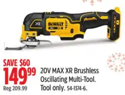 Canadian Tire DEWALT 20V MAX XR Brushless Oscillating Multi-Tool offer