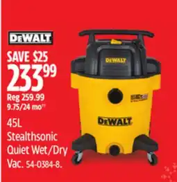 Canadian Tire DEWALT Stealthsonic Quiet Wet/Dry Vac offer
